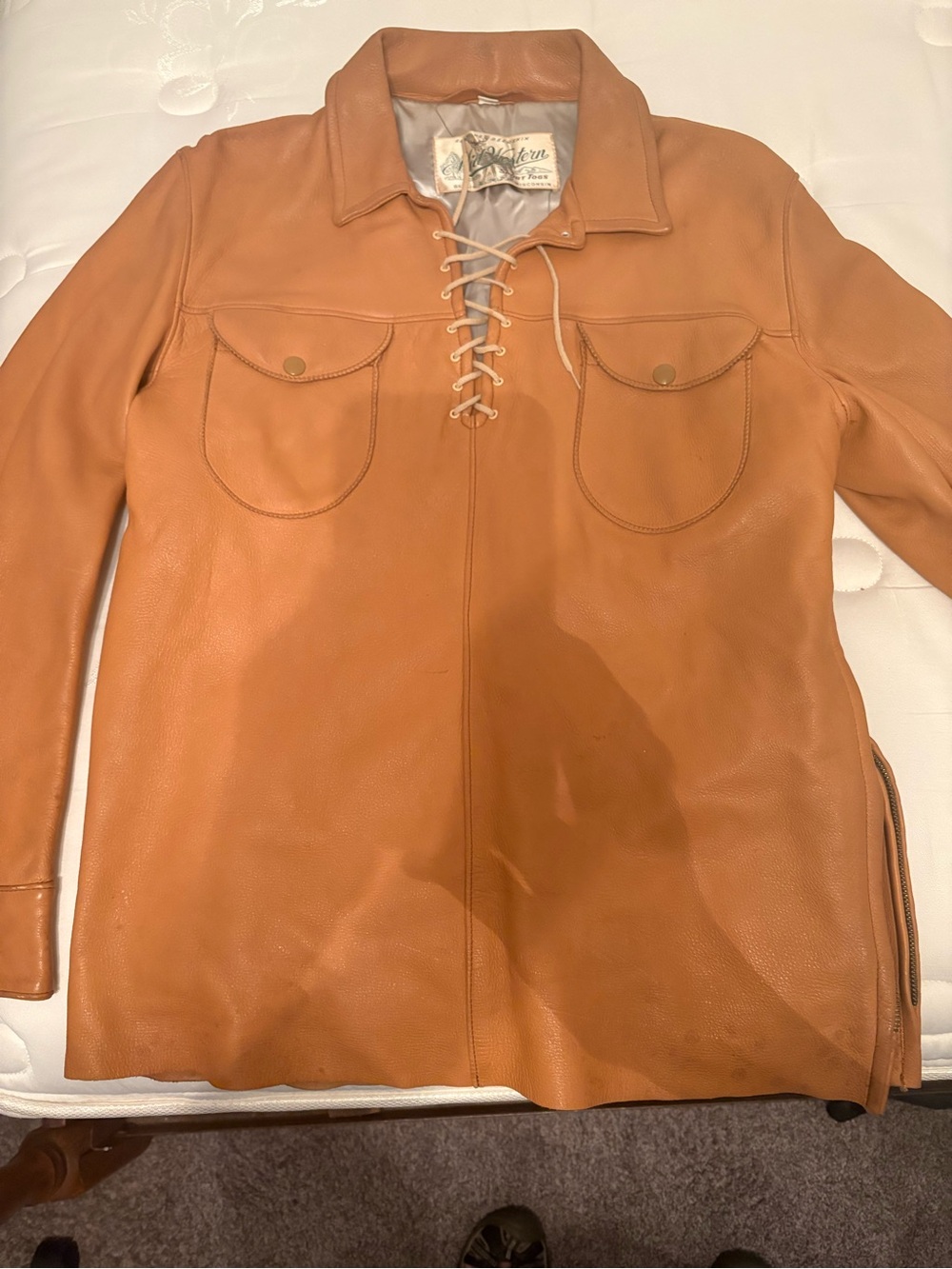 Vintage Mid-Weatern sport Togs Genuine Deerskin Leather Western Jacket